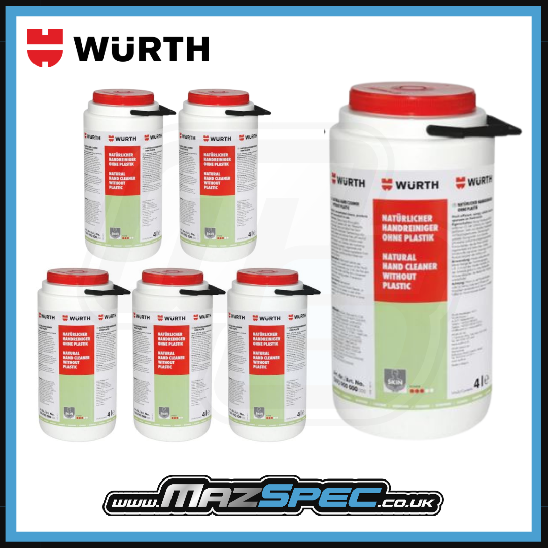 Wurth 4 Litre Heavy Duty Natural Hand Cleaner / Degreaser (Solvent, Si