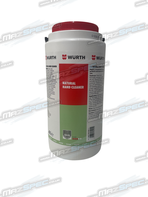 Wurth 4 Litre Heavy Duty Natural Hand Cleaner / Degreaser (Solvent, Silicone, Plastic Free) - x6 Bulk Discount Pack