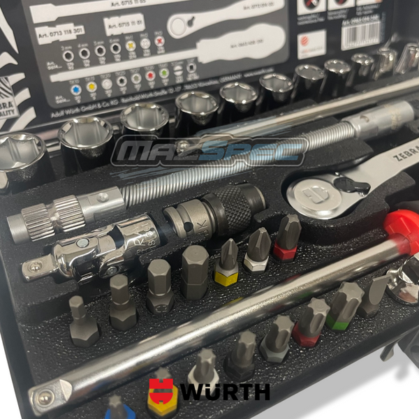 Wurth 34pcs 1/4 Inch Socket Set / Wrench Assortment With Case