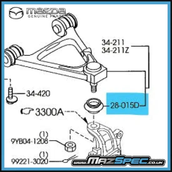 Genuine Mazda Upper Front Wishbone Rubber Boot / Ball Joint Cap - MX5 MK3 / NC (06-15) Vehicles & Parts