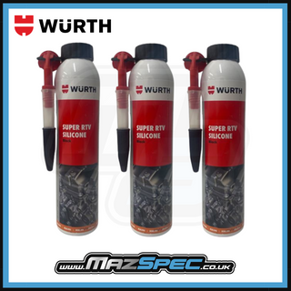 Wurth Super RTV Silicon Adhesive & Sealing Compound Instant Gasket - x3 Pack