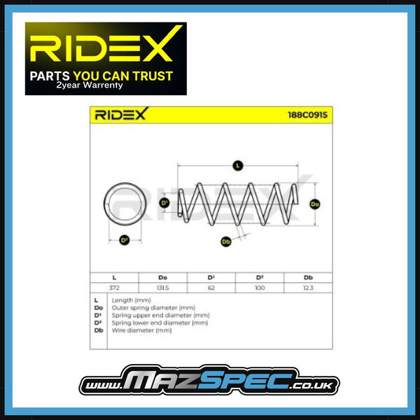 Mazda 3 Hatchback & Saloon Rear Coil Spring