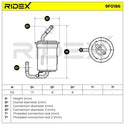 RIDEX In-Line Petrol Fuel Filter • 9F0186