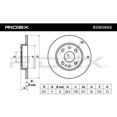 RIDEX Rear Brake Discs Pair – MX-5 Mk1 NA 1.6 • 82B0665