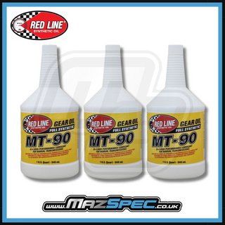 Red Line MT-90 75W90 GL-4 Manual Transmission Gear Oil • 946ml x3 Pack