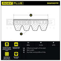 RIDEX PLUS Alternator & Water Pump Auxiliary Belt • 305P0017P