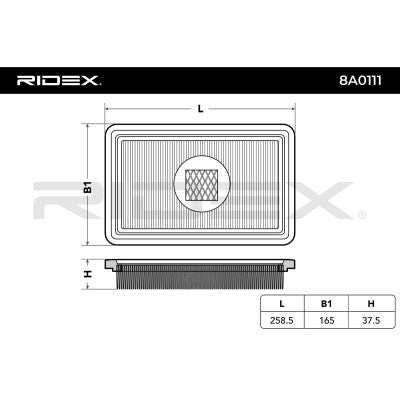 RIDEX Engine Air Filter – MX-5 Mk2 NB/NB-FL 1.6 & 1.8 • 8A0111