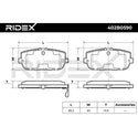 RIDEX Rear Brake Pad Set • 402B0590
