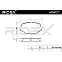 RIDEX Front Brake Pad Set – MX-5 Mk2 1.8 Sport • 402B0371