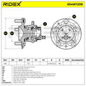 RIDEX Front Wheel Bearing & Hub Assembly – LH or RH • 654W1208