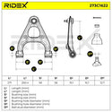 RIDEX Front Right Upper Suspension Control Arm • 273C1622