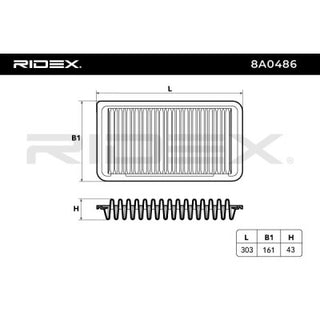 RIDEX Air Filter • 8A0486 MX-5 MK3/NC (06-15)