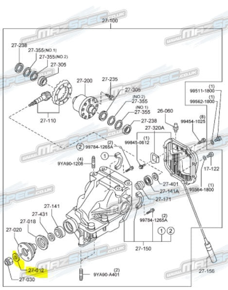 Main Differential Pinion Lock Washer - All MX5s (94-Pres)