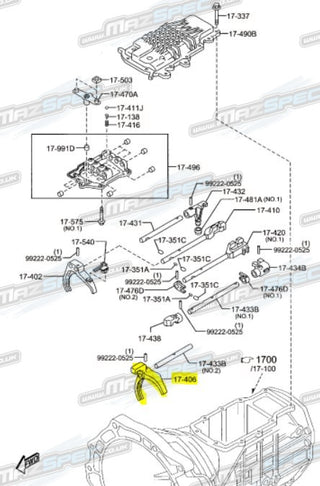 6 Speed Gearbox 5th/6th Selector Fork - MX5 MK3 / NC (06-15)