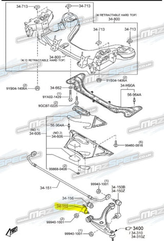 Front ARB / Sway Bar Bush D Clamp - MX5 MK3/NC (06-15) / RX8