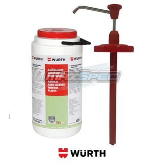 Wurth 4 Litre Heavy Duty Natural Hand Cleaner & Hand Pump Dispenser (Solvent, Silicone, Plastic Free)