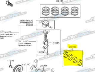 Con Rod Bearings Set (MZR LF/L8) - MX5 MK3 / NC (1.8/2.0) (09-15)