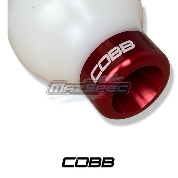 Cobb Tuning Gear Nob - Satin White / Race Red - All Marks MX5 (89-Pres)