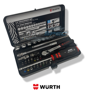 Wurth 34pcs 1/4 Inch Socket Set / Wrench Assortment With Case