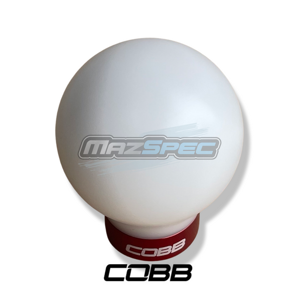 Cobb Tuning Gear Nob - Satin White / Race Red - All Marks MX5 (89-Pres)