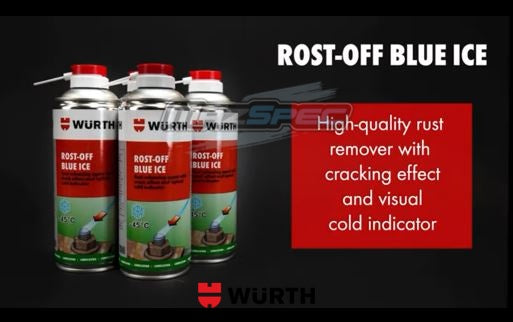 Wurth x3 Rost Off Blue Ice Rust Releasing Agent 400ml - Release Seized Nuts & Bolts