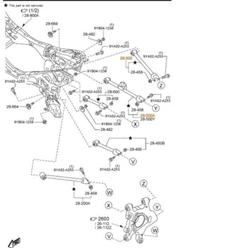 Genuine Mazda Rear Suspension Arm / Trailing Link – Left & Right Side • NA2E-28-61X