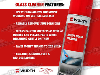 Wurth Active Glass Cleaner • 500ml Aerosol
