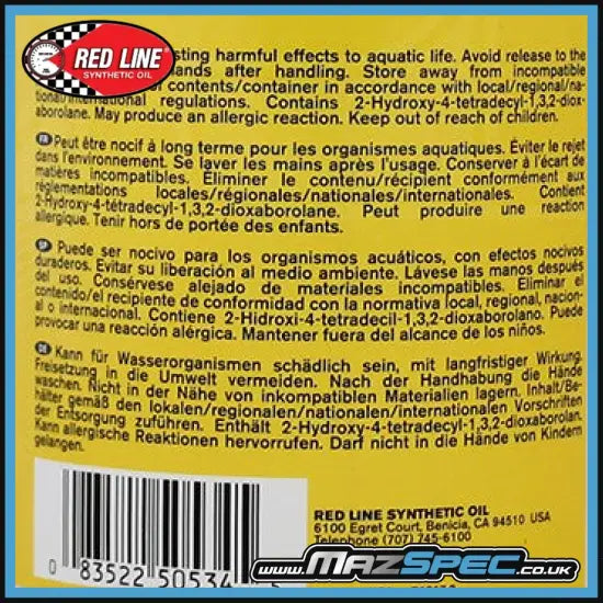Red Line MT-85 75W/85 GL-4 Manual Transmission Gear Oil • 3.78L