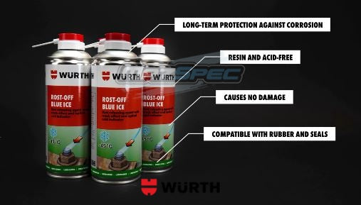 Wurth x3 Rost Off Blue Ice Rust Releasing Agent 400ml - Release Seized Nuts & Bolts