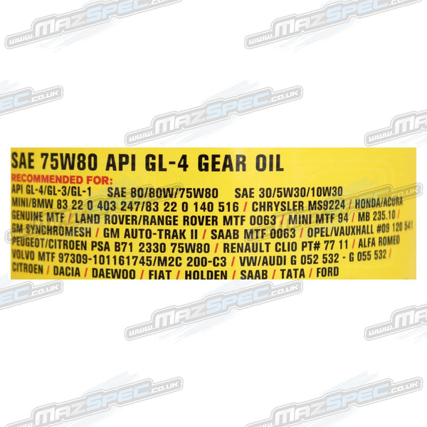 Red Line MTL 75W80 GL-4 Manual Transmission Gear Oil • 946ml