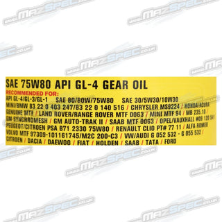 Red Line MTL 75W80 GL-4 Manual Transmission Gear Oil • 3.78L