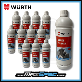Wurth Brake Cleaner • Removes Dirt, Oil & Grease • x12 Pack 1L Bottle Bulk Deal