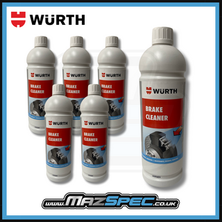 Wurth Brake Cleaner • Removes Dirt, Oil & Grease • x6 Pack 1L Bottle