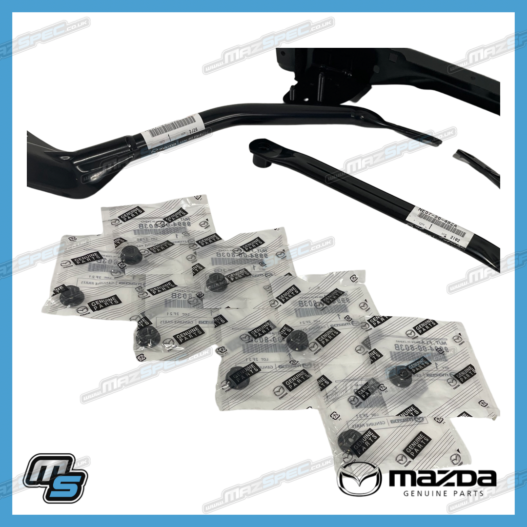 Genuine Sport Front Strut / Chassis Brace & Bolts Kit Mazda MX5 MK3